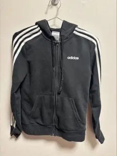 adidas アディダス ブラック フルジップパーカー