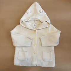 baby GAP くま耳 ニットカーディガン アイボリー　18-24m