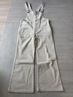 ベイクルーズ　クリーム色 コットンオーバーオール