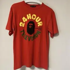 A BATHING APE × 24時間テレビ コラボTシャツ レッド Lサイズ