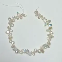[天然色]淡水パール　ケシ　約4-6mm 約20cm PB692
