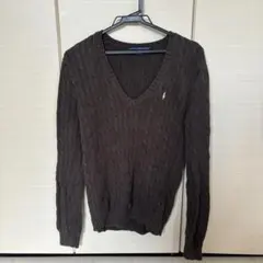 Ralph Lauren Sport ブラウン Vネック セーター