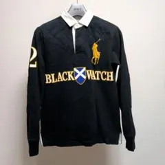 ポロラルフローレン　ラガーシャツ　ブラックウォッチ　90s S