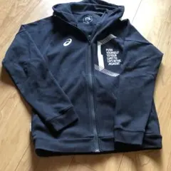 お値下げ　ASICS ブラック ジップアップジャケット