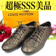 ルイ ヴィトン◎スニーカー モノグラム レザー ブラウン レディース 茶色