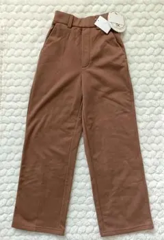 しまむら　rafraf TOMOさん　裏起毛パンツ　120　ブラウン