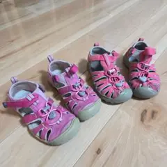 KEEN ピンク サンダル ストラップ付き　KEEN靴箱付き