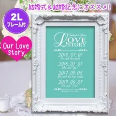 ❤️限定セール❤️2L白フレーム付 Tiffanyブルー
