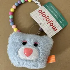 mojojojo ビーズチェーン付き フェイスマスコット2 水色くま