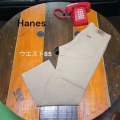 Hanes ヘインズ ストレッチパンツ ベージュ W85 美品のサムネイル