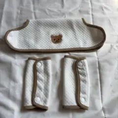 抱っこ紐　クマ刺繍　パッドセット　よだれカバー