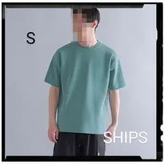 SHIPS【美品】TEXBRID(R) スーピマ ミラノリブ ニット Tシャツ