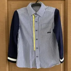 美品ファミリアストライプ 長袖シャツ 120cm