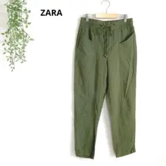 ザラ　ストレッチウエストテーパードパンツ　センターステッチ　大人カジュアル　S