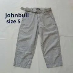 《Johnbull ジョンブル》ヒッコリーワークパンツ 七分丈 日本製 Sサイズ