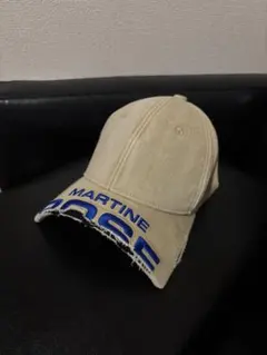 MARTINE ROSE CUT PEAK CAP 破断つばキャップ ネイビー - メルカリ
