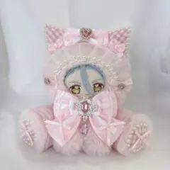 ぬい服 着ぐるみ おすわり 12cm 13cm いつぬい 白 水色 ねこ - メルカリ