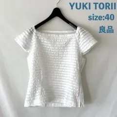 良品 YUKI TORII ユキトリイ プリーツ フリル ブラウス 40のサムネイル