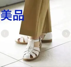 ing（イング）【WEB限定】レザー グルカフラットサンダル 本革　美品のサムネイル