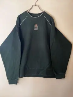 ★*★様 No.5644 USAカレッジ 緑スウェット 刺繍ロゴ XL