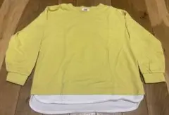 FOUND GOOD 長袖　ロングTシャツ フェイクレイヤードカットソー 130