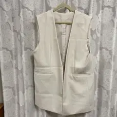 v.i.s ノーカラージャケット サイズF ホワイト