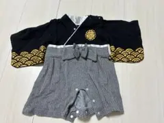 くまロゴ付き袴ロンパース 50-60cm