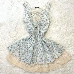 花柄レースワンピース 姫ギャル 森ガール y2k