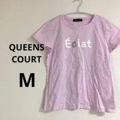 クイーンズコート レディース 半袖Tシャツ ピンク 綿100% 日本製 Mのサムネイル