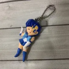 美少女戦士セーラームーン　フィギュアキーホルダー　セーラーマーキュリー　劣化あり