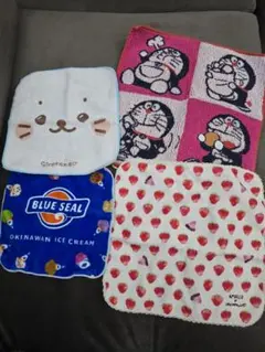 キャラクターハンドタオル　4枚セット