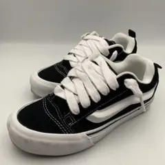 美品VANS knu skoolバンズニュースクール23cmブラック/ホワイト
