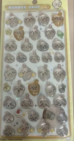 ちいかわ うさぎ ボンボンドロップシール 正規品　立体シール　流行　入手困難