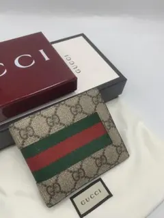 GUCCI グッチ 財布 シェリーライン グッチシマ レザー ベージュ P55