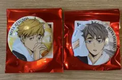 ハイキュー　極楽湯 コラボ　缶バッジ　お風呂ver. 宮侑　宮治