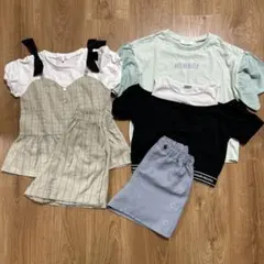 新品未使用　女の子　Tシャツ　ハーフパンツ　夏服　150 まとめ売り