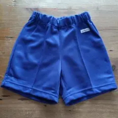 体操ズボン　半ズボン　ハーフパンツ　ネイビーに近いブルー　140(130ぐらい)