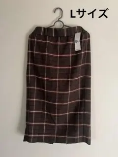 《新品　未使用》GU チェック柄ロングスカート