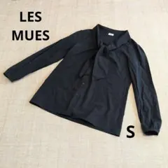 LES MUES ボウタイブラウス 長袖 ブラック Sのサムネイル