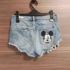 DIVIDED ダメージデニムショートパンツ US6