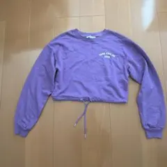 Bershka パープル クロップドスウェット S