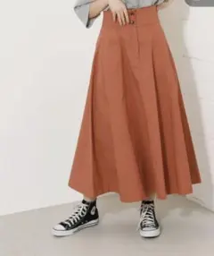 美品_DICKIES×AZUL CHINO SKIRT オレンジ ロングスカートのサムネイル