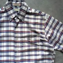 USA製 90s LLBean チェック柄 ボタンダウン 半袖 シャツのサムネイル