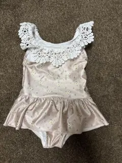 ベビー水着(女の子) 80cm ピンク 花柄