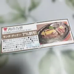 肉の万世　割引券　クーポン　夏休みのサムネイル