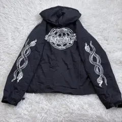 8151 美品✨MIROKU 中綿ジャンパー L ロゴ バックプリント ナイロン