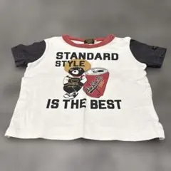 ダブルビー　男の子　半袖　Tシャツ　バイカラー　黒　白　赤　ロゴ　ミキハウスのサムネイル