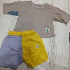 こどもBEAMS カラーブロックTシャツ・ショートパンツセット