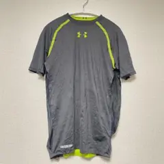 アンダーアーマー Tシャツ 半袖 S 灰色 黄 グレー　ランニングtシャツ