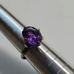 10号 アメジスト 千本透かしレトロリング